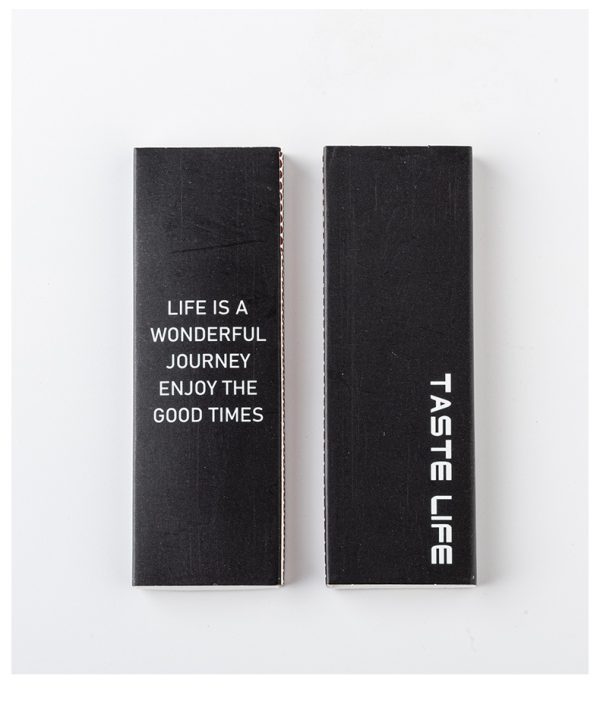 Black Matchbox with Inspirational Quote