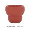 Terracotta Red Ceramic Candle Holder with Dimensions