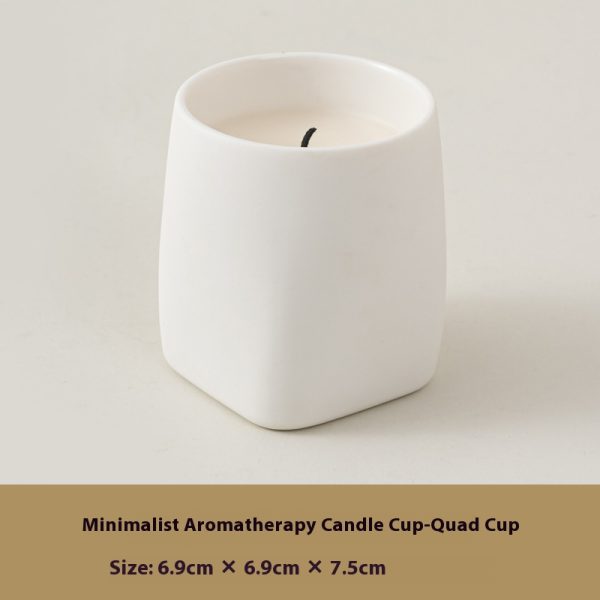 Minimalist White Aromatherapy Candle Cup - Quad Cup